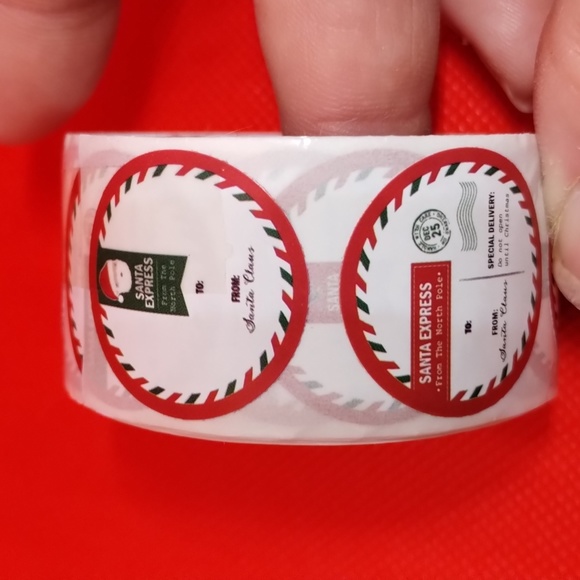 Holiday name tag stickers. Great for packages and presents. - Picture 3 of 7